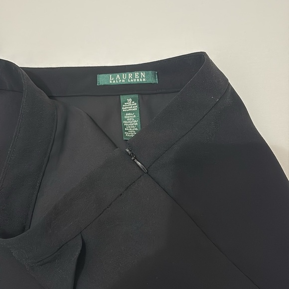 Lauren Ralph Lauren Faux Wrap Skirt Black Size 10 - Picture 6 of 8